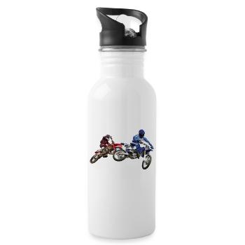 Motocross - 20 oz Water Bottle - white - Right