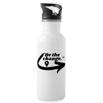 Soyez le changement - Bouteille d'eau - blanc - Droite