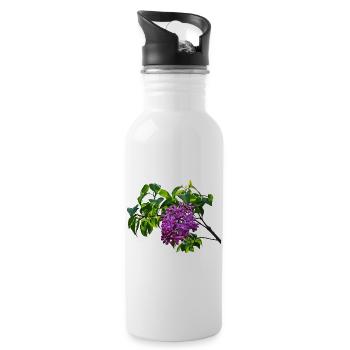 Lilacs Just Opening - 20 oz Water Bottle - white - Right