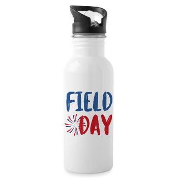 Field Day Red White and Blue Student Teacher - 20 oz Water Bottle - white - Right
