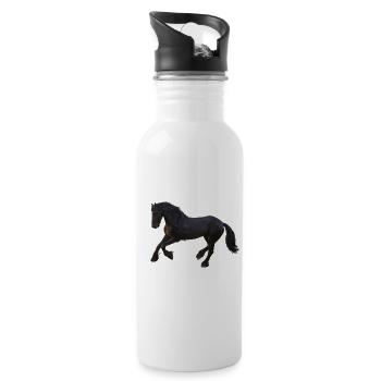 Midnight Runner: Noir Stallion - 20 oz Water Bottle - white - Right