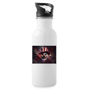 Sinister Circus Clown Face - 20 oz Water Bottle - white - Right