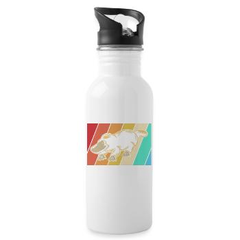 Duck Billed Animal Platypus - 20 oz Water Bottle - white - Right