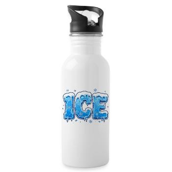 Ice Winter Snowflake Frozen Cold Weather - 20 oz Water Bottle - white - Right