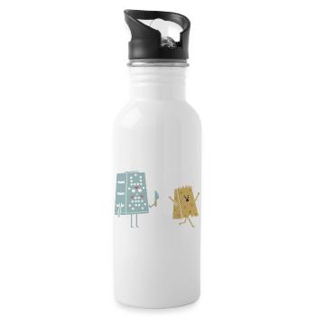 Funny Cheese Design People Who Love Cheeses Chef - 20 oz Water Bottle - white - Right
