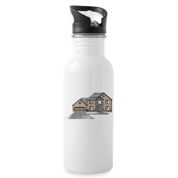 building house homes architektur haus gebaeude198 - 20 oz Water Bottle - white - Right