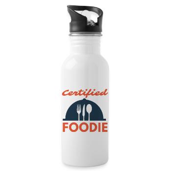 certifified foodie - 20 oz Water Bottle - white - Right