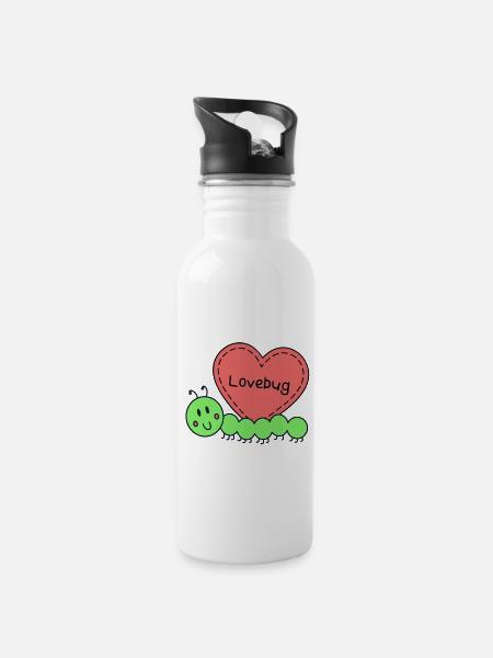 Lovebug - 20 oz Water Bottle - white