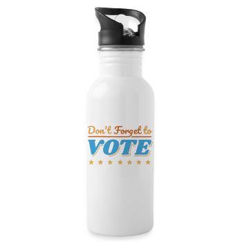 don't forget to vote - 20 oz Water Bottle - white - Right