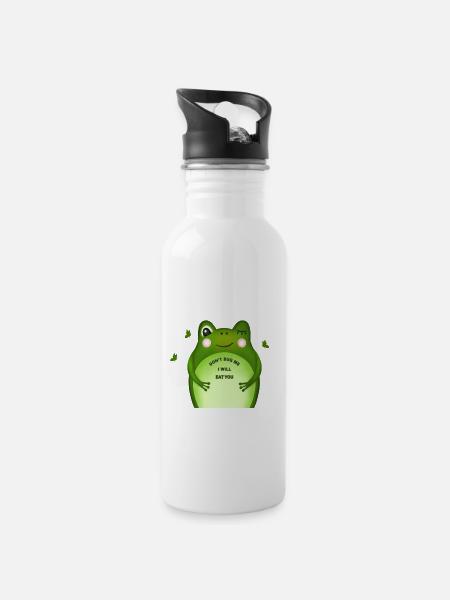 don't bug me i will eat you - 20 oz Water Bottle - white