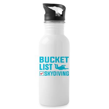 Bucket List Skydiving - 20 oz Water Bottle - white - Right