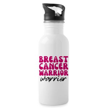 Breast Cancer Warrior Support Breast Cancer - 20 oz Water Bottle - white - Right