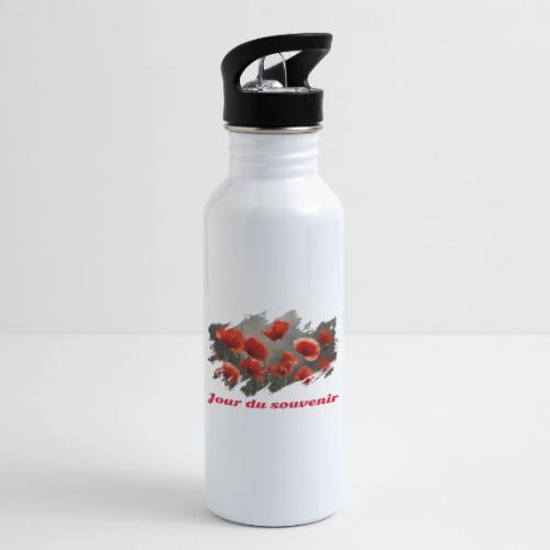 Remembrance Day with Poppies - 20 oz Water Bottle