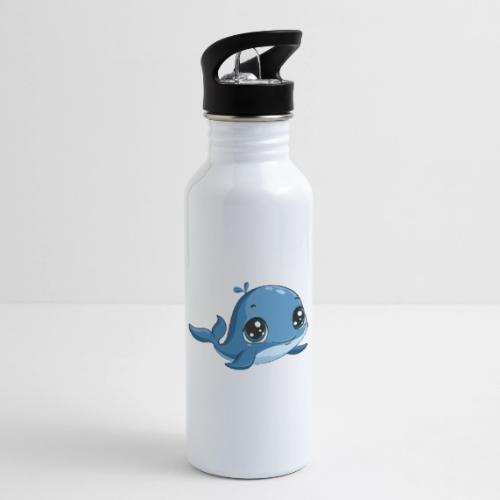 Smiling Blue Baby Whale - 20 oz Water Bottle