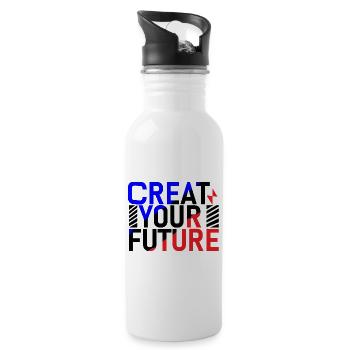 Creature Bold Typography, Creat your future. - 20 oz Water Bottle - white - Right