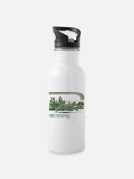 Vintage Running Catv - 20 oz Water Bottle - white