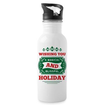 Magical and Blissful Holiday - 20 oz Water Bottle - white - Right