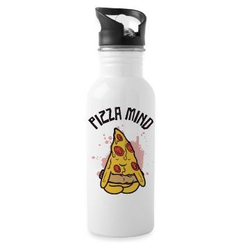 Serenity Pizza Meditation Yoga Pizza - 20 oz Water Bottle - white - Right