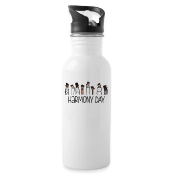 Harmony Day - Celebrating Diversity and Inclusion - 20 oz Water Bottle - white - Right