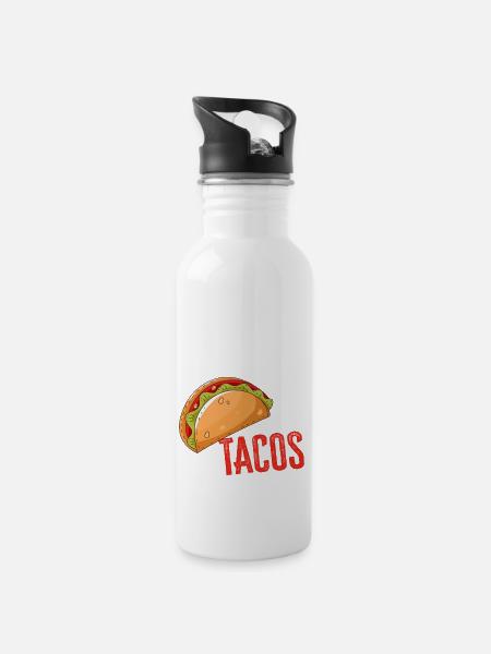 Not Your Breakfast Taco - 20 oz Water Bottle - white