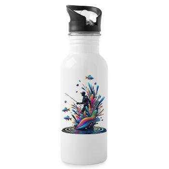 Vibrant Underwater Fantasy Scene - 20 oz Water Bottle - white - Right