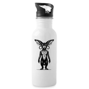 Neo-Gothic Tribal Bunny TSQ - 20 oz Water Bottle - white - Right
