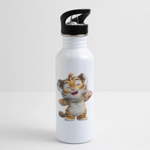 Energetic Baby Tiger Standing with Joy - 20 oz Water Bottle