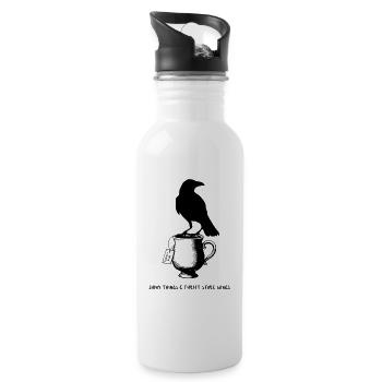 Thrifty Crow  - 20 oz Water Bottle - white - Right