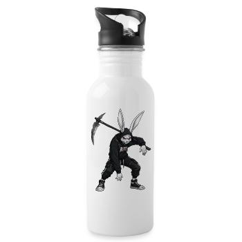 Rogue Rabbit with Scythe Hoodie - 20 oz Water Bottle - white - Right