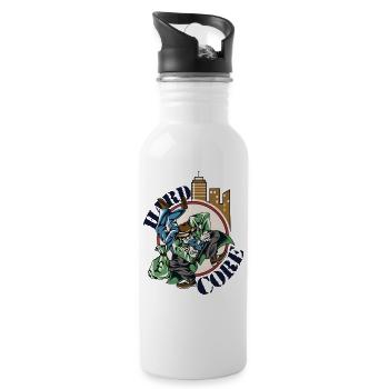 Urban Heist Cartoon: Rooftop Robber - 20 oz Water Bottle - white - Right