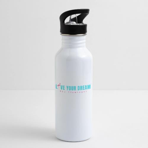 Live Your Dream w/Flamingo Bird - 20 oz Water Bottle