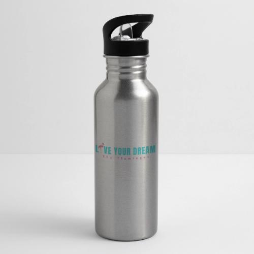 Live Your Dream w/Flamingo Bird - 20 oz Water Bottle