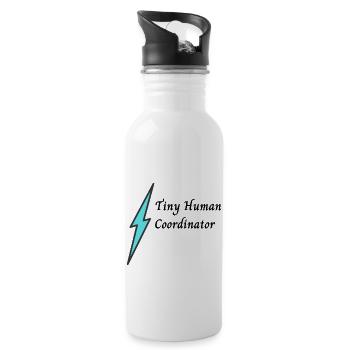 Tiny Human Coordinator - 20 oz Water Bottle - white - Right