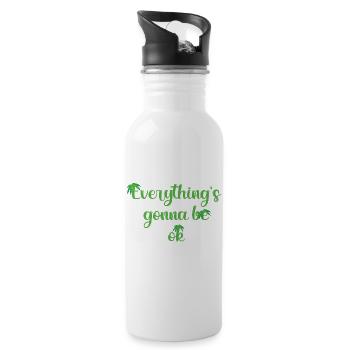 Everything's Gonna Be Ok - 20 oz Water Bottle - white - Right