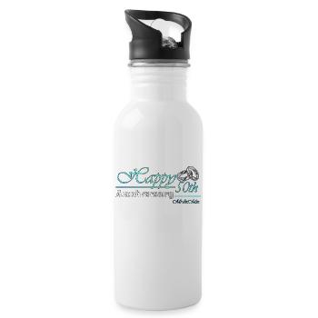 Happy 50th Anniversary-ORIGINAL DESIGN-Anniversary - 20 oz Water Bottle - white - Right