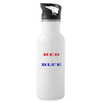 Red White Blue 70s - 20 oz Water Bottle - white - Right