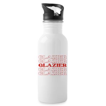 Glazier Glassworker Window Installer Window - 20 oz Water Bottle - white - Right
