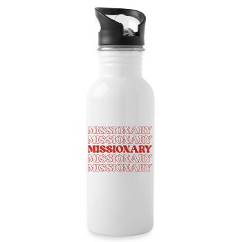 Missionary Evangelist Church Worker Mission - 20 oz Water Bottle - white - Right