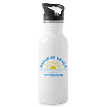 Sunset Radiance Mykonos Design - 20 oz Water Bottle - white - Right