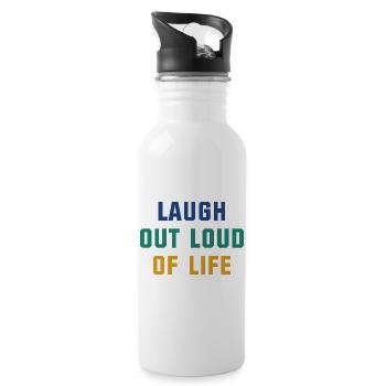 Laugh out loud of life - 20 oz Water Bottle - white - Right