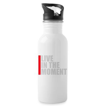 Live In The Moment Mindfulness Presence Awareness  - 20 oz Water Bottle - white - Right
