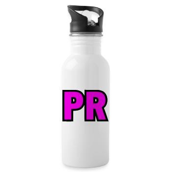 PR Initials Block Logo - 20 oz Water Bottle - white - Right