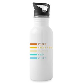 Windsurfing Wind Surf Water Sports - 20 oz Water Bottle - white - Right