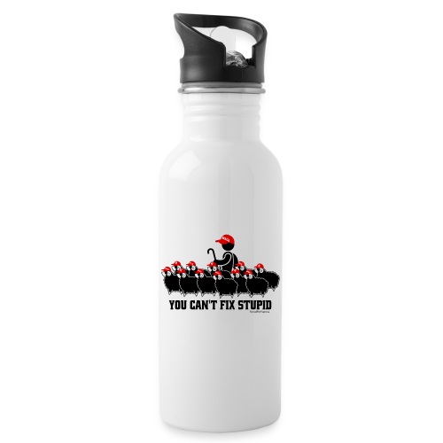Can't Fix Stupid: MAGA QAnon Leader with Flock - Water Bottle