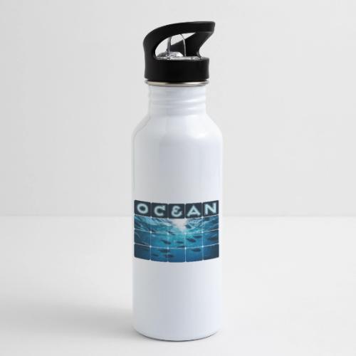 Ocean: Silver Tide - 20 oz Water Bottle