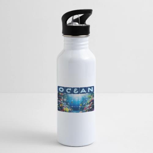 Ocean: Neon Reef Glow - 20 oz Water Bottle