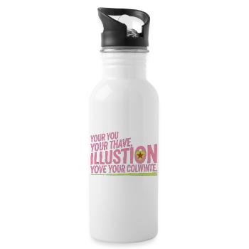 Vibrant Inspirational Quote Design - 20 oz Water Bottle - white - Right