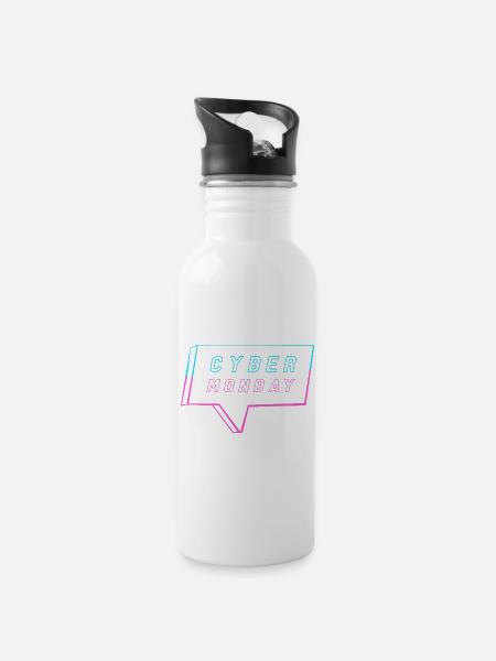 Cyber Monday Online Shopping - 20 oz Water Bottle - white