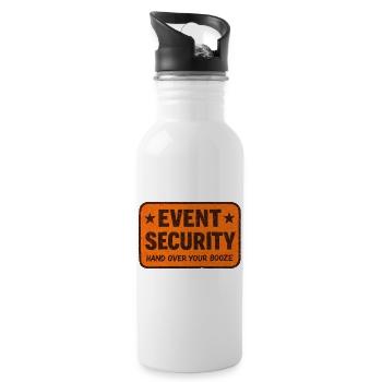 Event Security: Hand Over Booze - 20 oz Water Bottle - white - Right