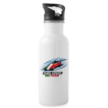 Pure Speed No Fear Snow Racer - 20 oz Water Bottle - white - Right